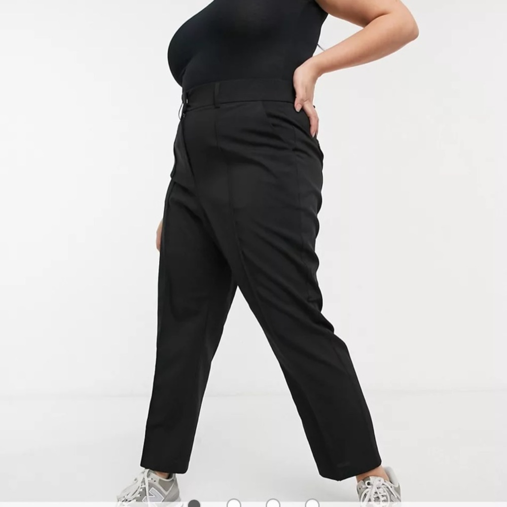 ASOS DESIGN Curve tailored smart mix & match cigarette pants in black